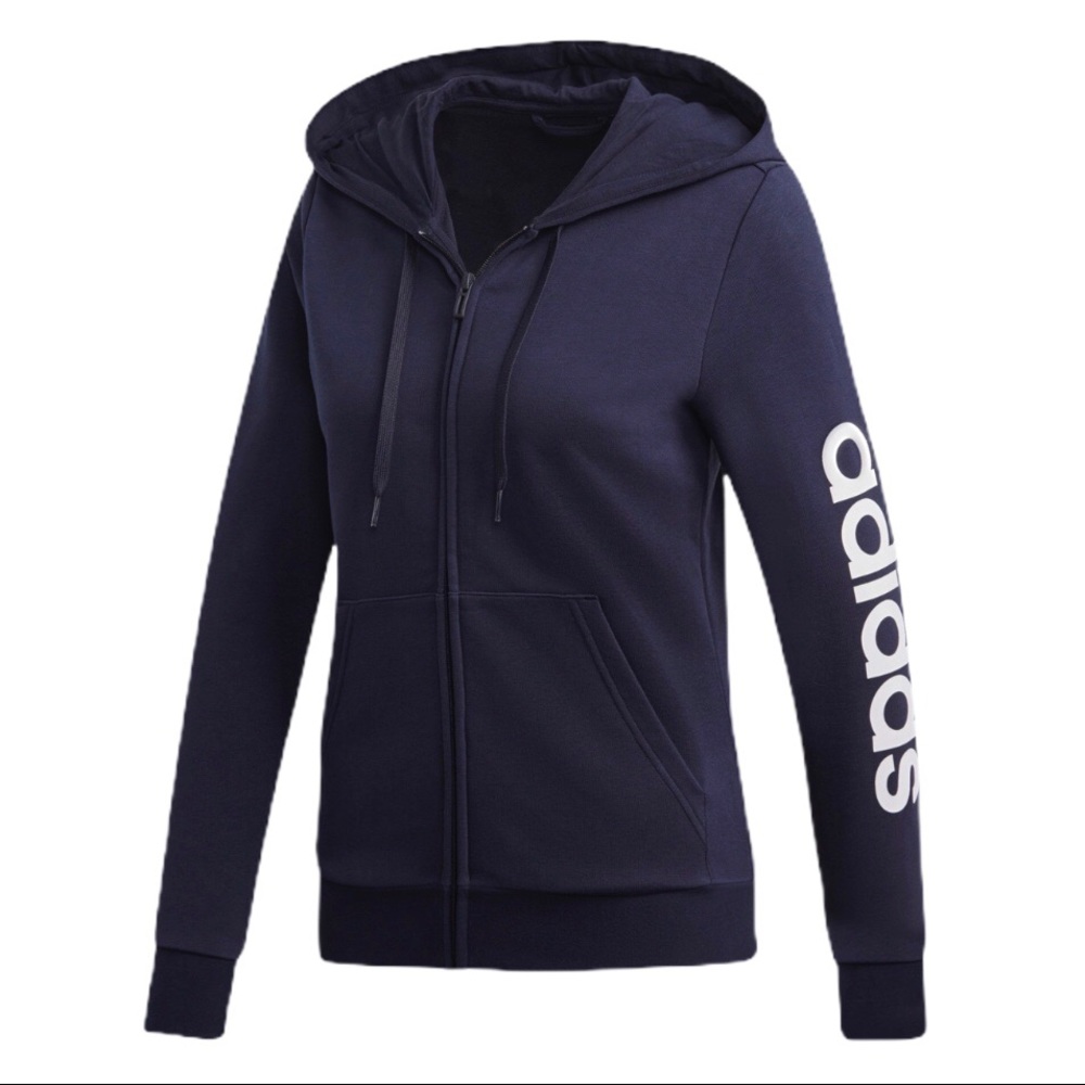 Adidas Essentials Linear Full Zip Hoodie Jacket